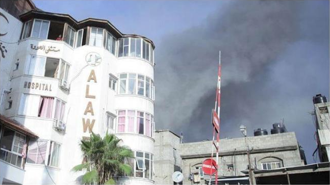 You are currently viewing مستشفى العودة يحترق تحت القصف الإسرائيلي: 28 شهيداً في غزة منذ الفجر