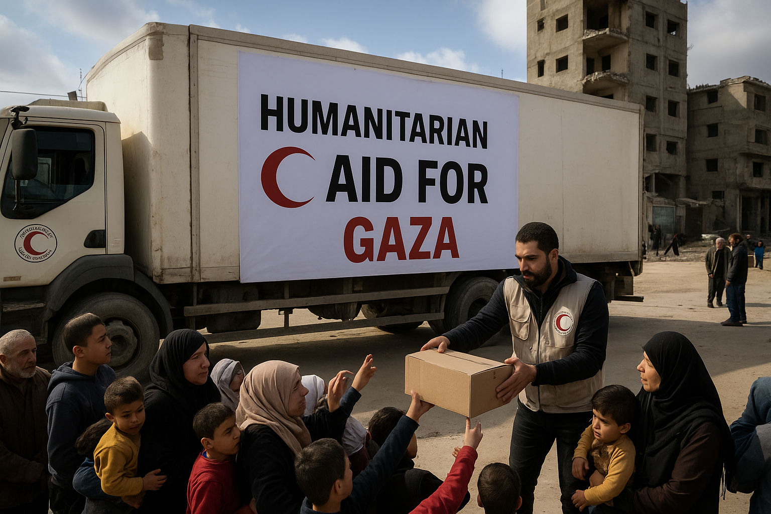 Read more about the article مساعدات إنسانية تصل إلى غزة وسط ضغوط دولية متزايدة على إسرائيل